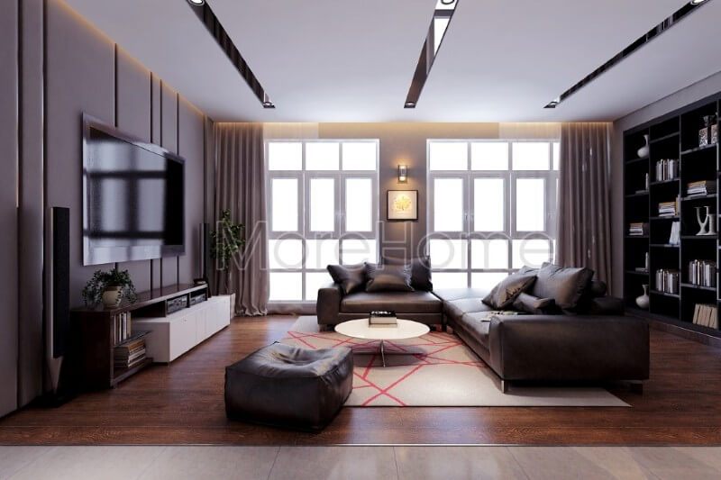 Thiết kế phòng khách chung cư đẹp theo phong cách hiện đại