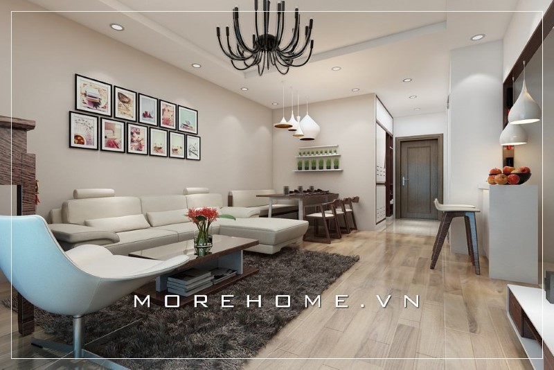 Sofa góc màu trắng