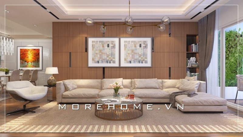 Sofa góc màu trắng