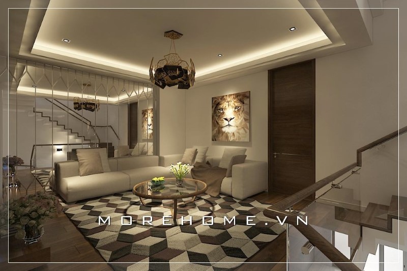 Sofa góc màu trắng