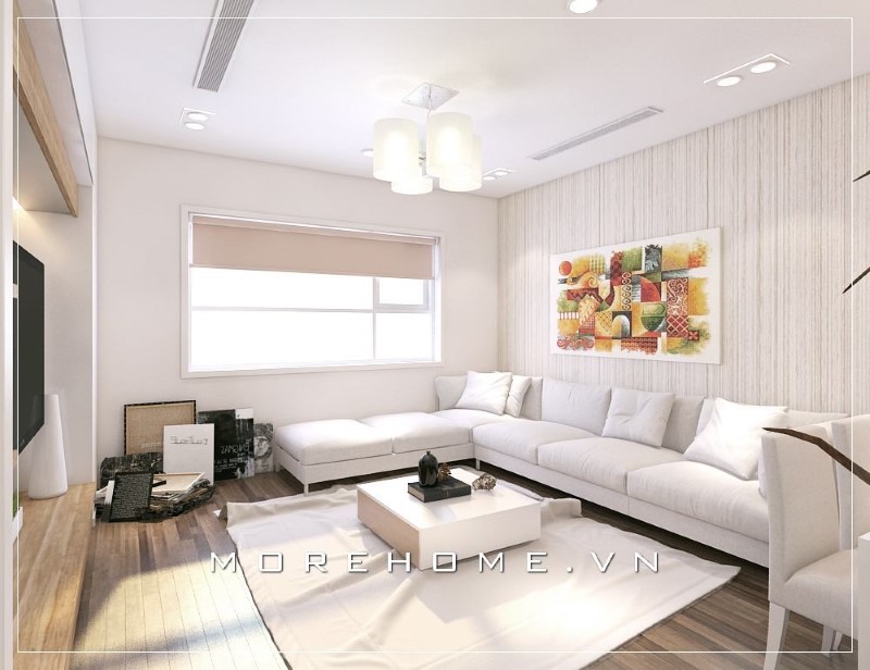 Sofa góc màu trắng