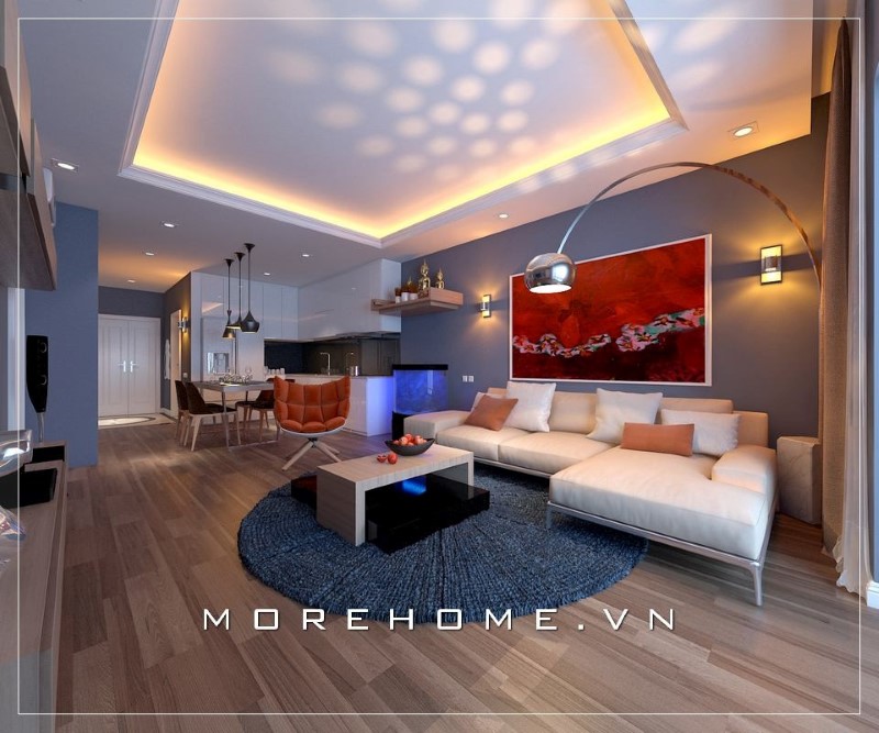 Sofa góc màu trắng